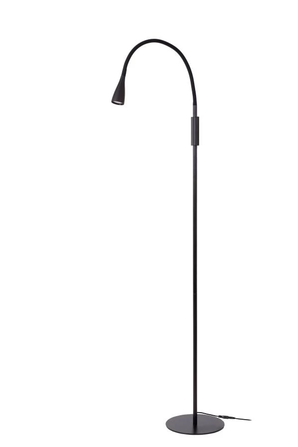 Lucide ZOZY - Floor reading lamp- LED 3 StepDim - 1x4W 3000K - Black - turned off